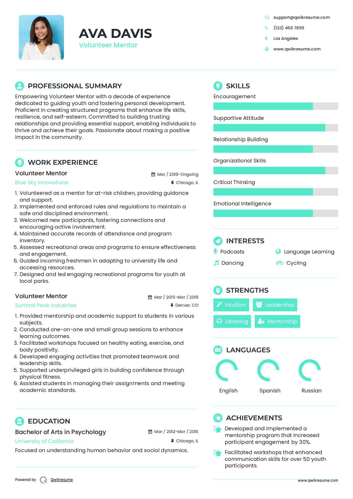 10 Volunteer Mentor Resume Samples - Volunteer Mentor 1666093006 Pdf