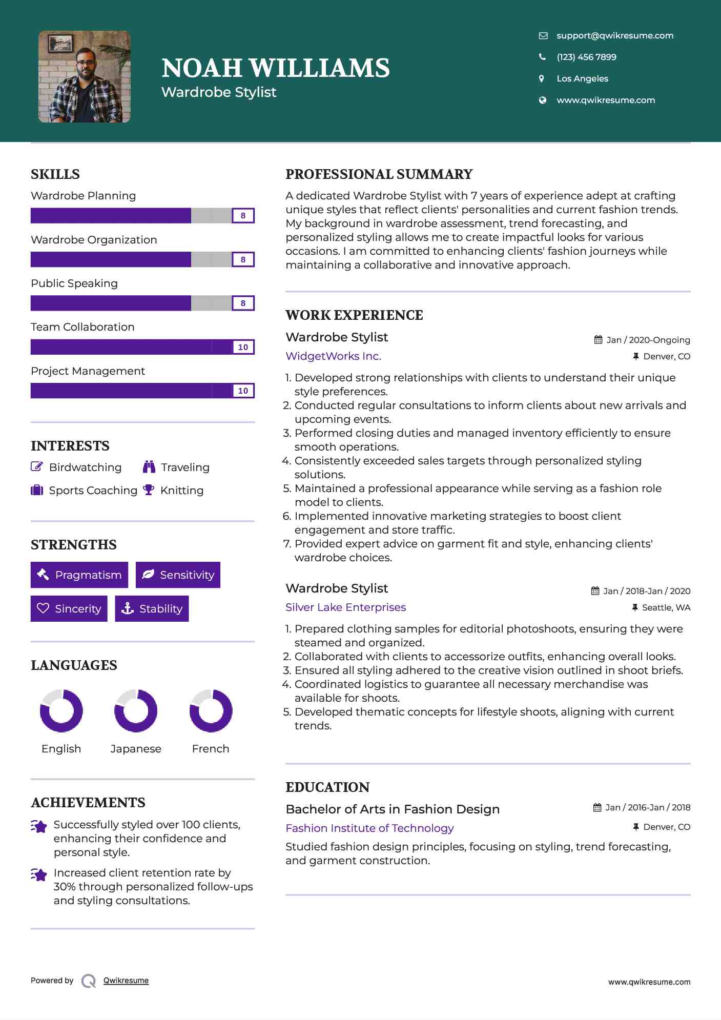 10 Wardrobe Stylist Resume Samples - Wardrobe Stylist 1603338225 Pdf 
