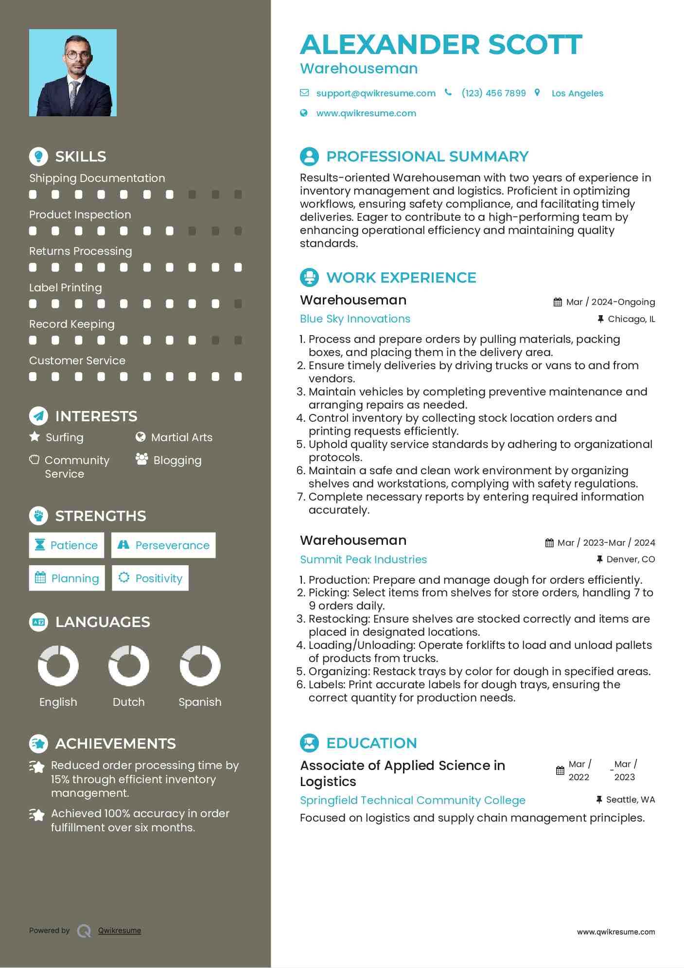 10 Warehouseman Resume Samples - Warehouseman 1565340020 Pdf 