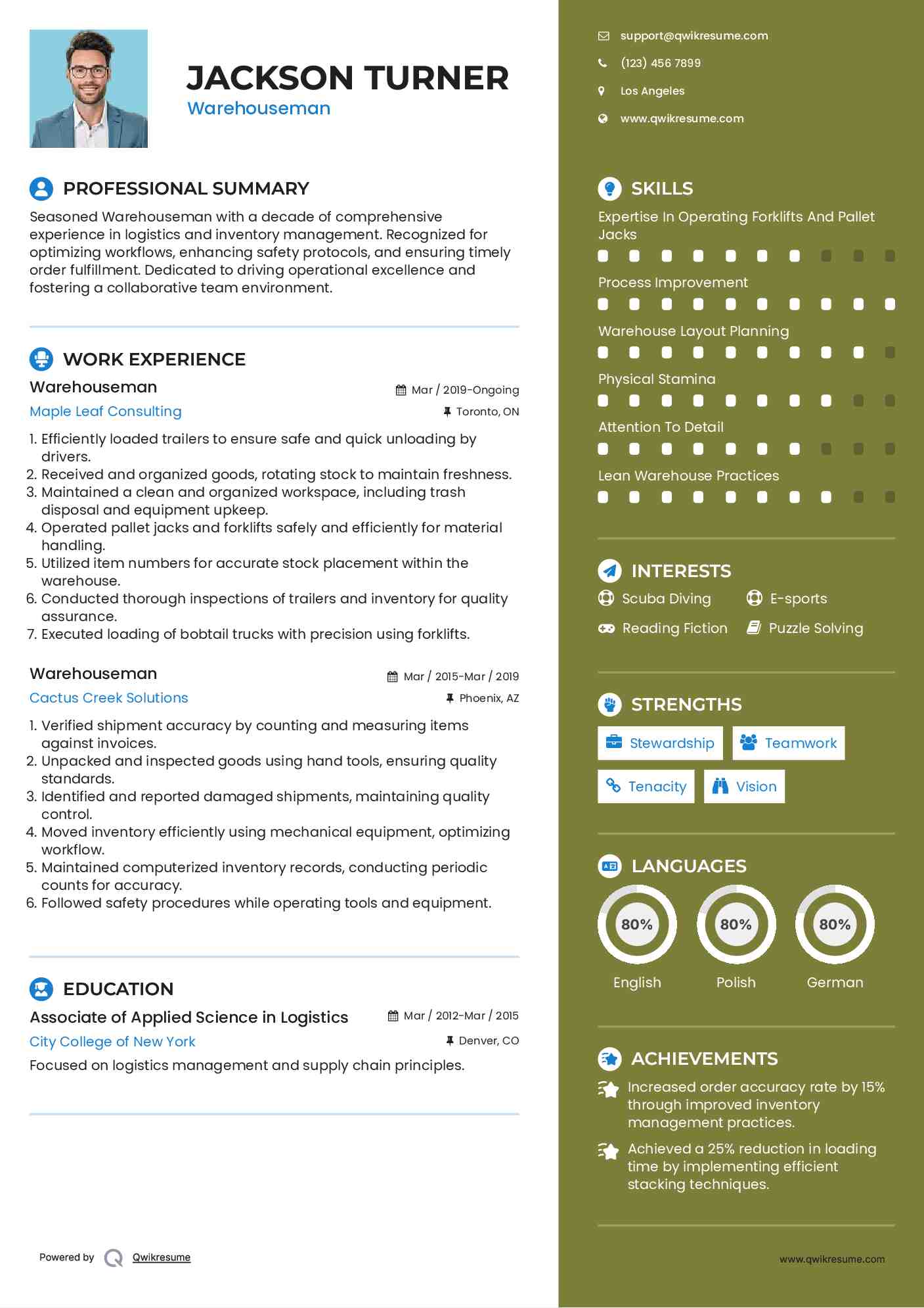 10 Warehouseman Resume Samples - Warehouseman 1565340109 Pdf 