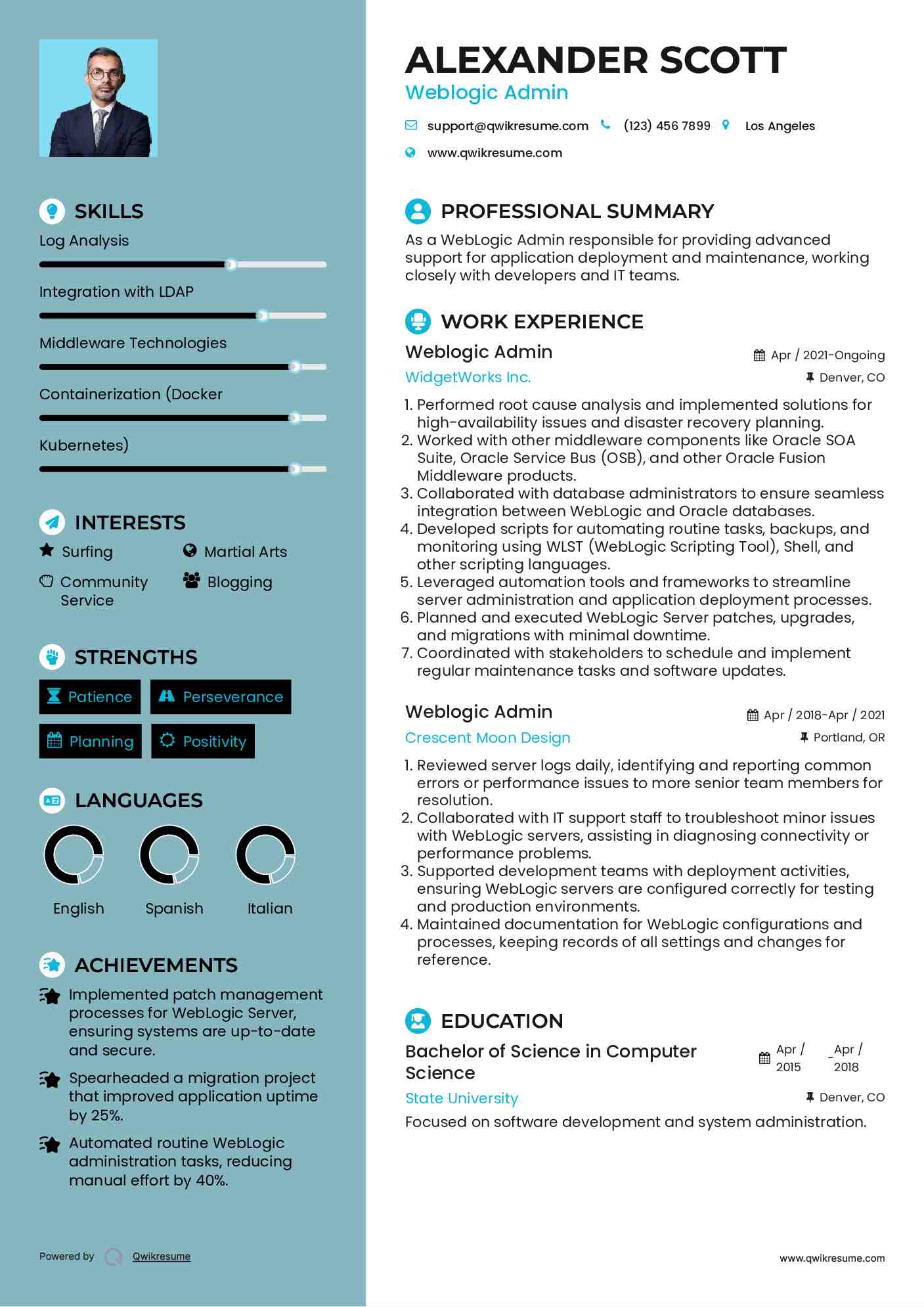10 Weblogic Admin Resume Samples - Weblogic Admin 1731918701 Pdf
