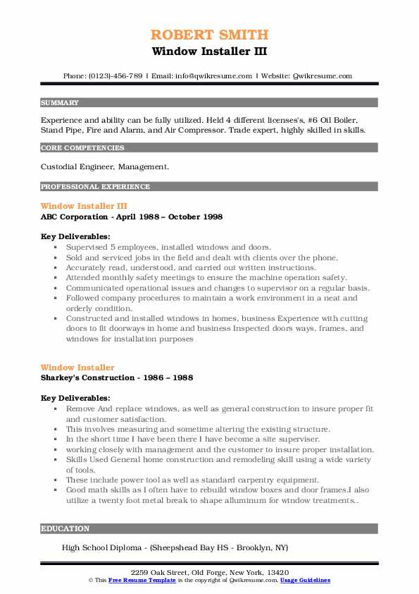 Custodial Engineer Resume Samples | QwikResume