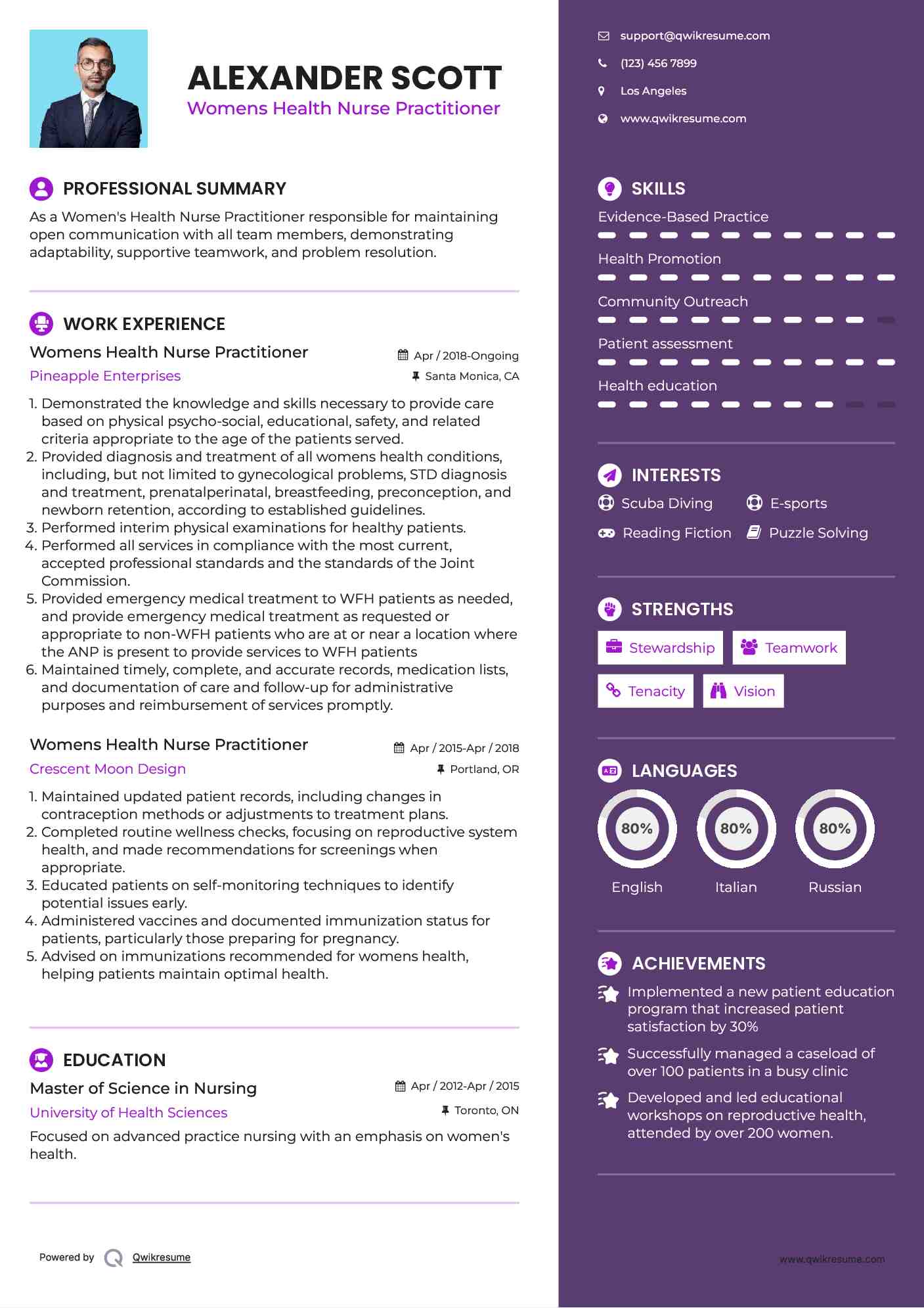 Womens Health Nurse Practitioner Resume Template