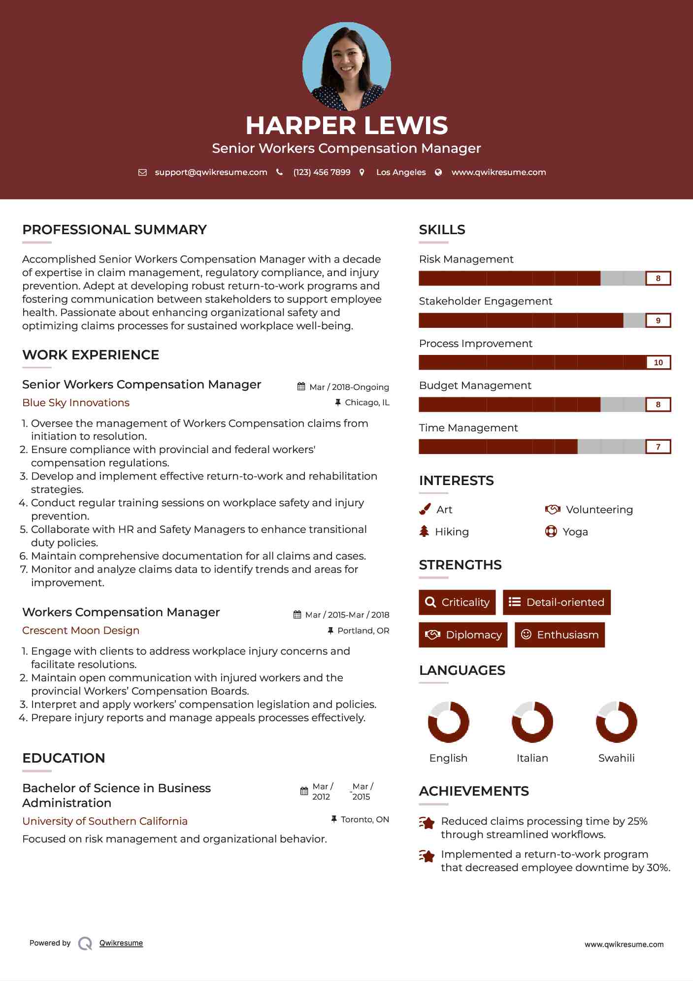 10 Workers Compensation Manager - Workers Compensation Manager 1707979425 Pdf