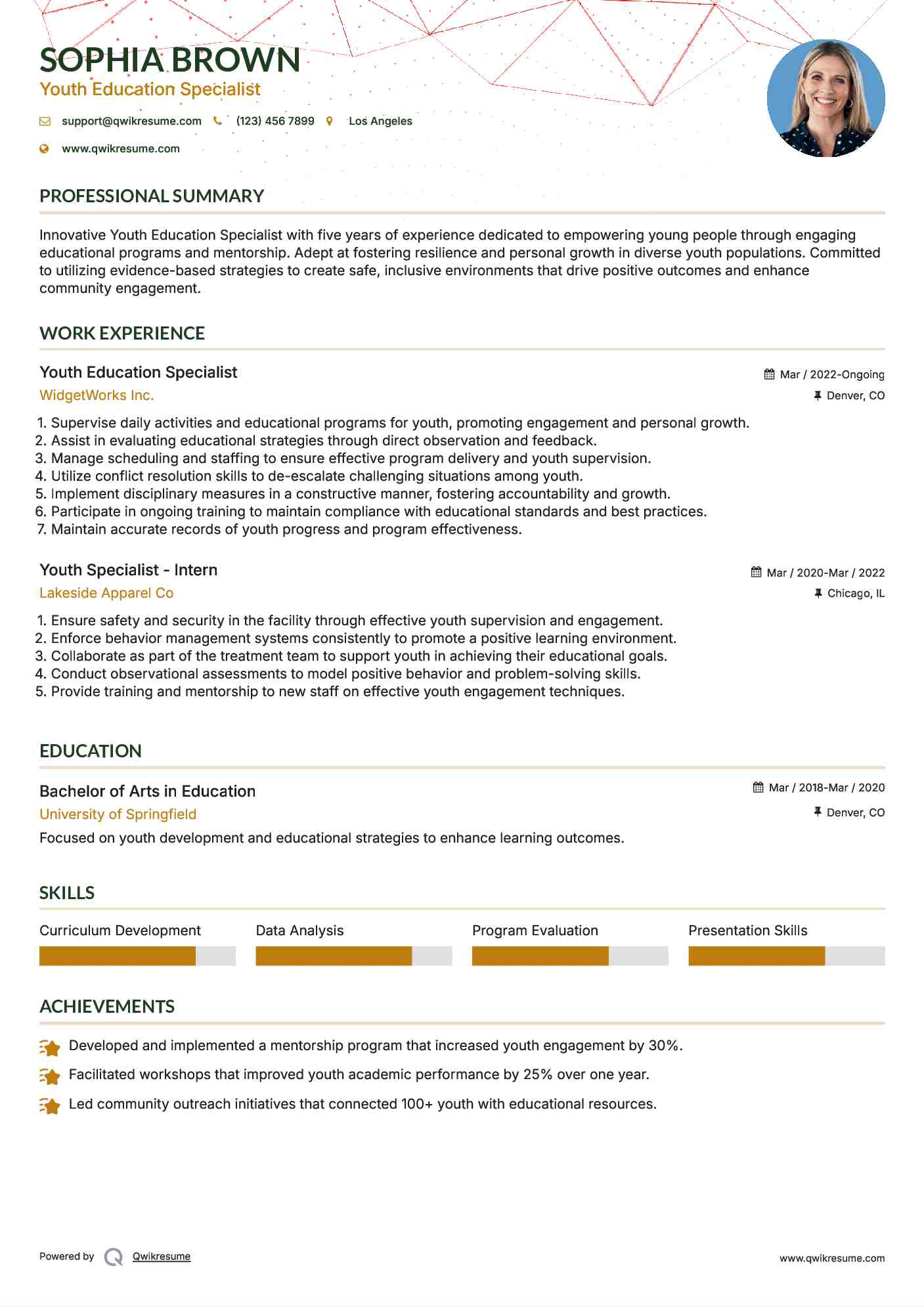 Youth Education Specialist

 Resume Model